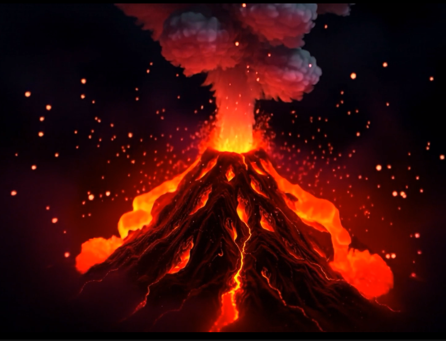 Erupted Volcano